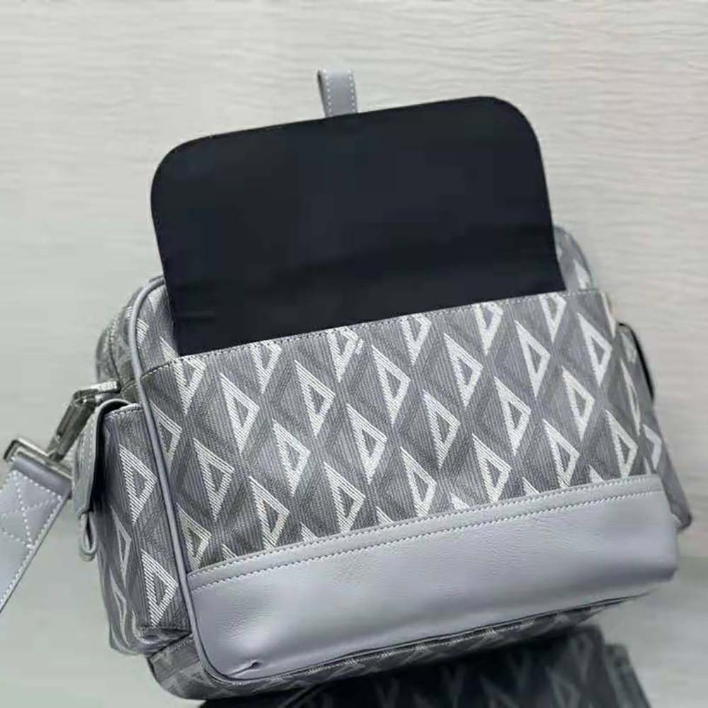 Dior Men Hit the Road Messenger Pouch Dior Gray CD Diamond Canvas and Smooth Calfskin - image 6