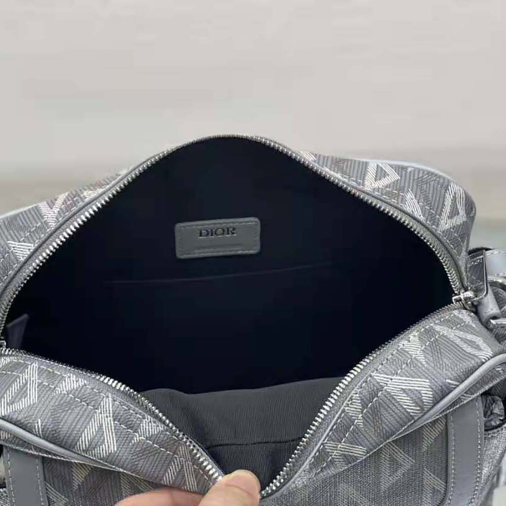 Dior Men Hit the Road Messenger Pouch Dior Gray CD Diamond Canvas and Smooth Calfskin - image 7