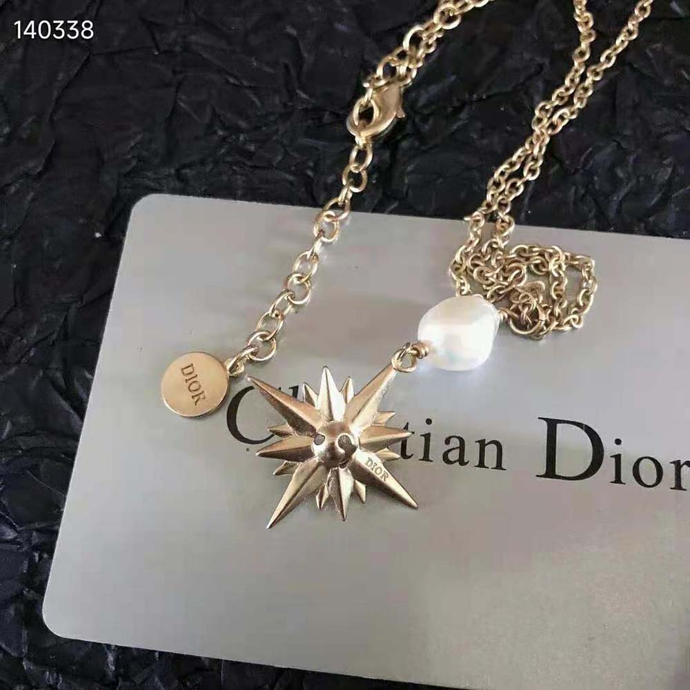 Dior Women Rêve D’infini Long Necklace Gold-Finish Metal with a White Freshwater Pearl - image 6