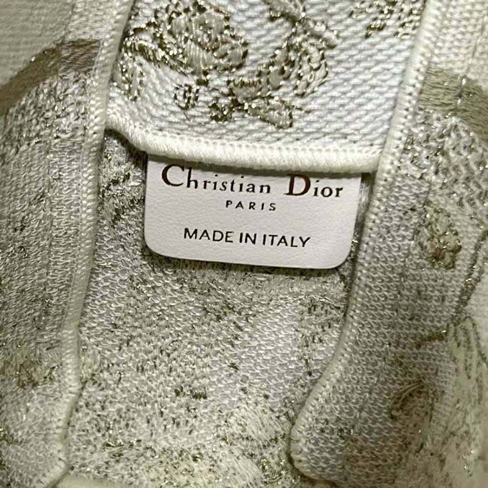Dior Women Small Diorcamp Bag Dior Jardin d’Hiver Embroidery with Gold-Tone Metallic Thread - image 10