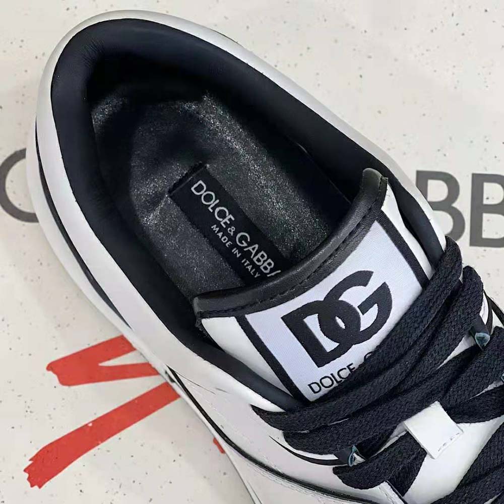 Dolce Gabbana D&G Unisex Calfskin Nappa New Roma Sneakers-Black - image 8