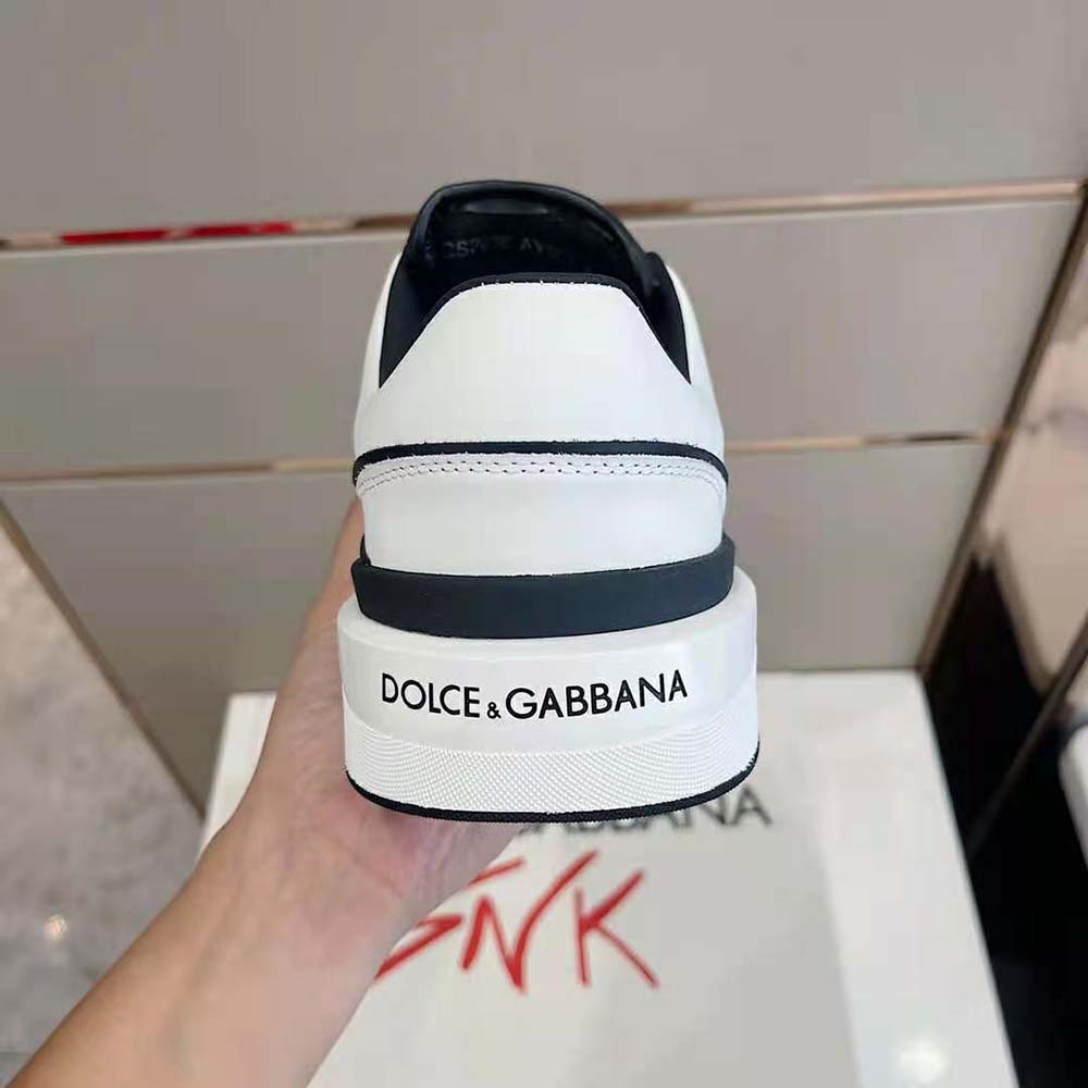 Dolce Gabbana D&G Unisex Calfskin Nappa New Roma Sneakers-Black - image 9