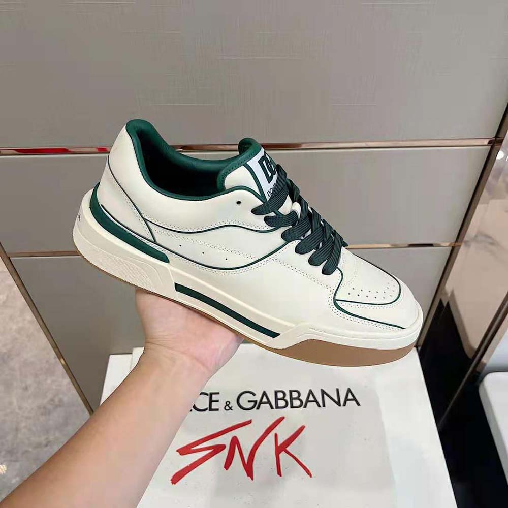 Dolce Gabbana D&G Unisex Calfskin Nappa New Roma Sneakers-Green - image 6