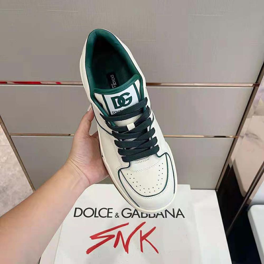 Dolce Gabbana D&G Unisex Calfskin Nappa New Roma Sneakers-Green - image 7