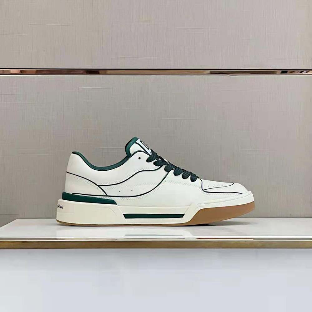 Dolce Gabbana D&G Unisex Calfskin Nappa New Roma Sneakers-Green - image 5