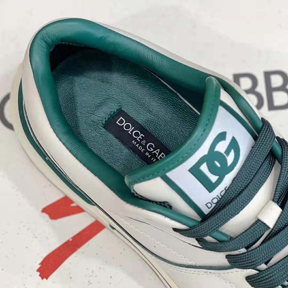 Dolce Gabbana D&G Unisex Calfskin Nappa New Roma Sneakers-Green - image 8