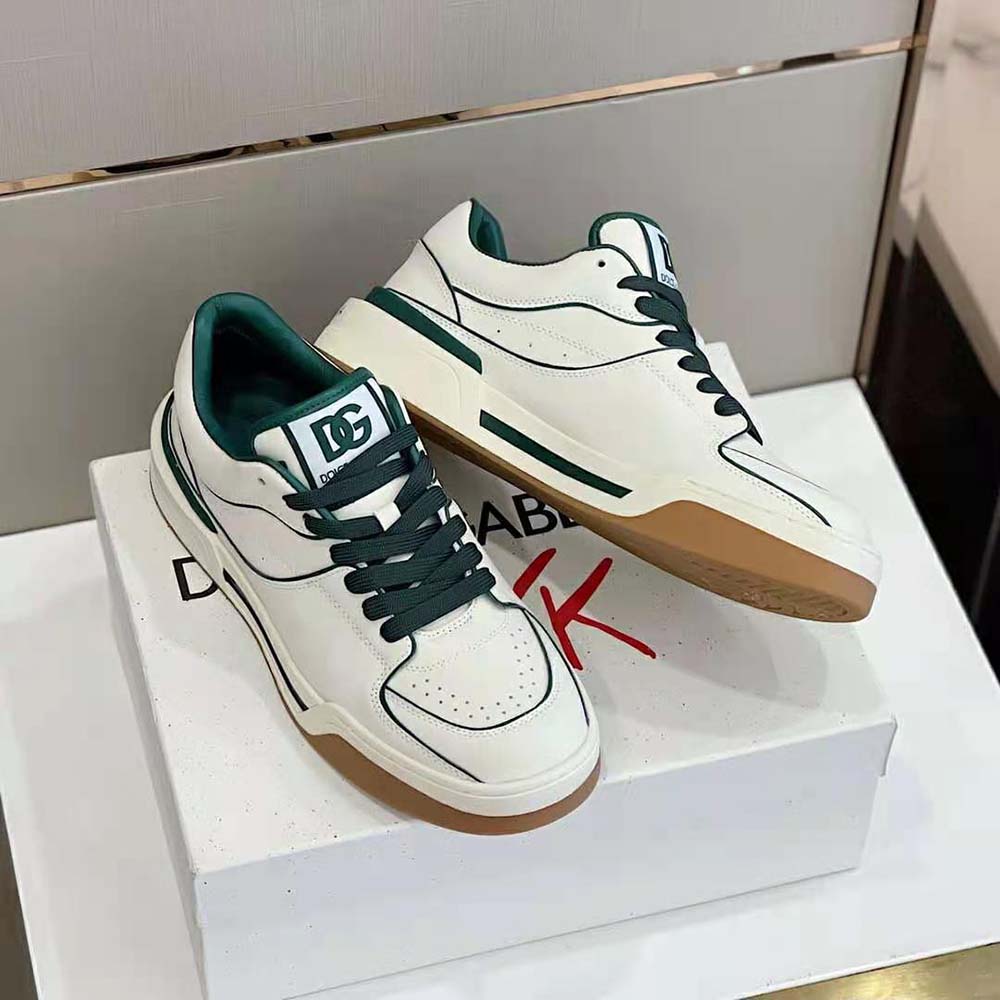 Dolce Gabbana D&G Unisex Calfskin Nappa New Roma Sneakers-Green - image 4