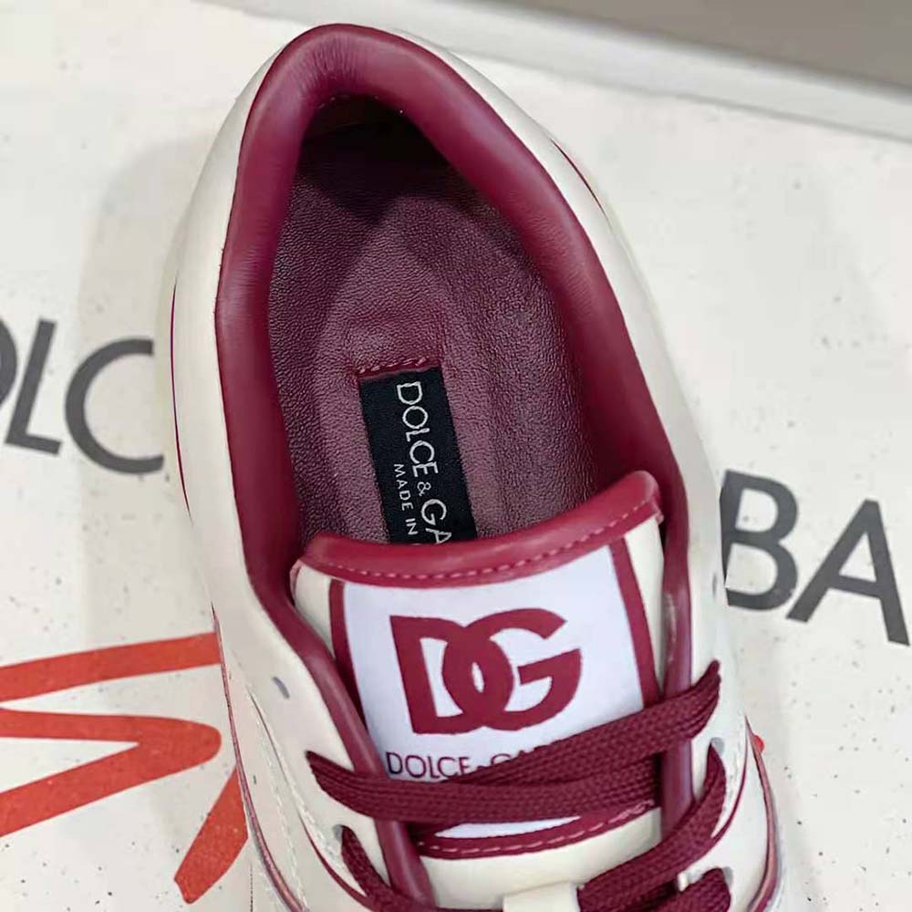 Dolce Gabbana D&G Unisex Calfskin Nappa New Roma Sneakers-Red - image 7