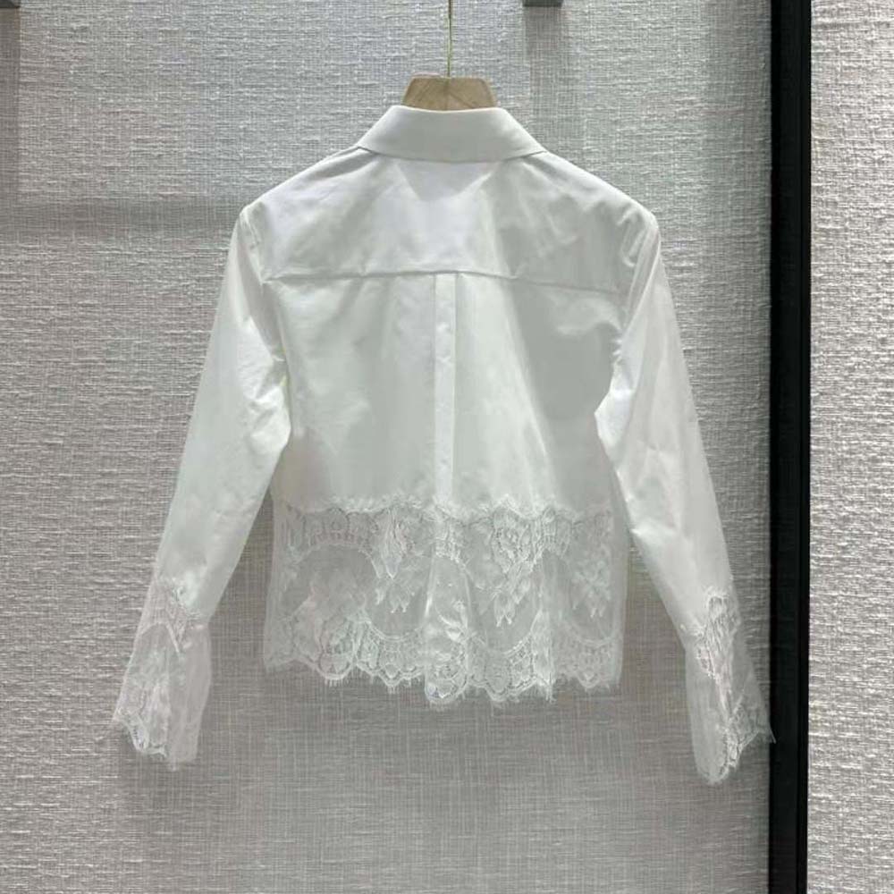 Back angle showing cropped fit of Dolce Gabbana D&G Women Poplin Shirt
