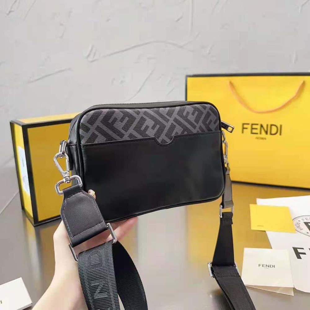 Fendi Men Camera Case Lunar New Year Capsule Gray Fabric Bag - image 5