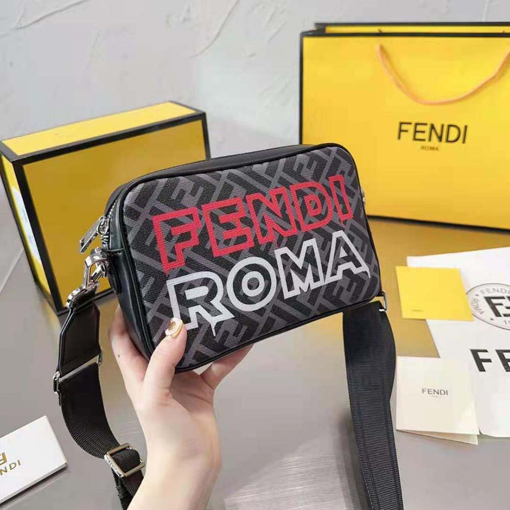 Fendi Men Camera Case Lunar New Year Capsule Gray Fabric Bag - image 4