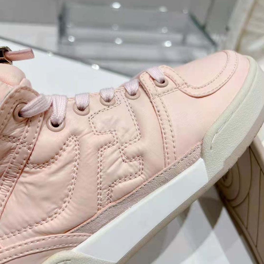 Fendi Unisex Match Pink Nylon High-Tops - image 8
