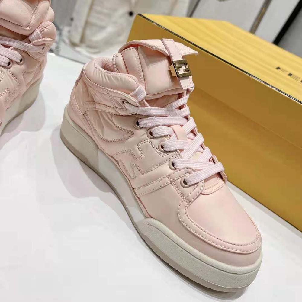Fendi Unisex Match Pink Nylon High-Tops - image 6