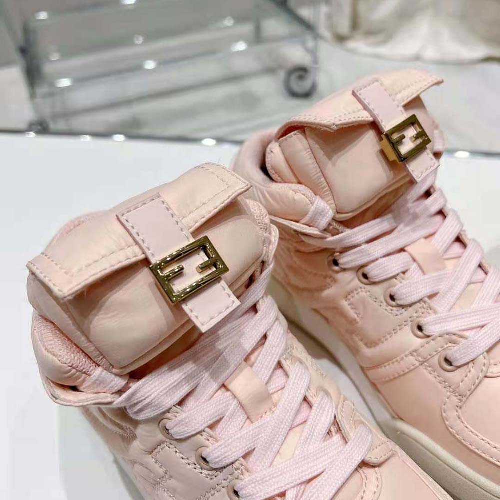 Fendi Unisex Match Pink Nylon High-Tops - image 9