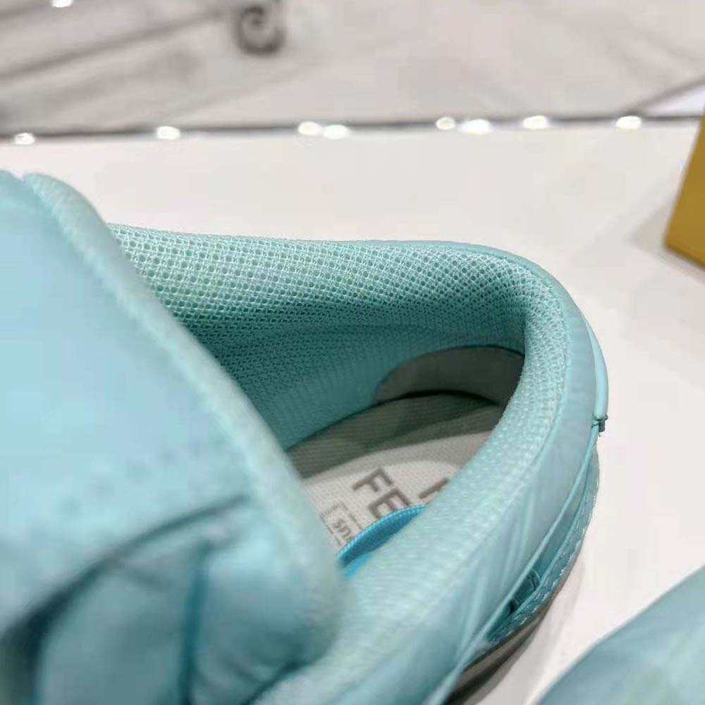 Fendi Unisex Match Turquoise Nylon High-Tops - image 8