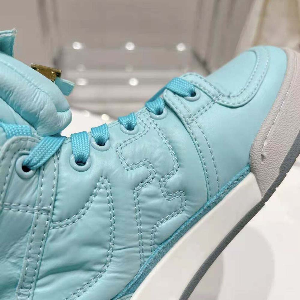 Fendi Unisex Match Turquoise Nylon High-Tops - image 7