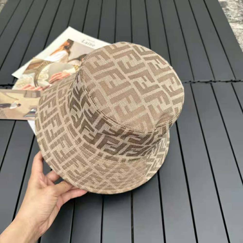 Fendi Women Brown Fabric Hat - image 4