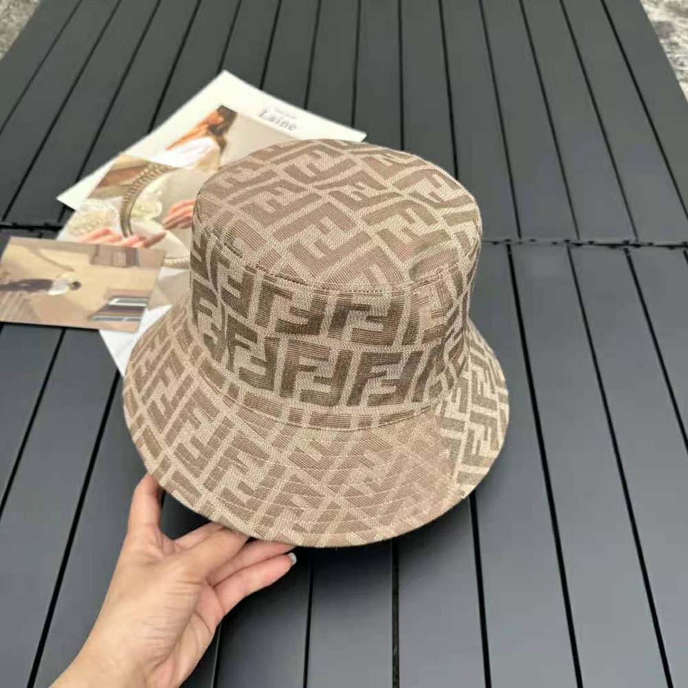 Fendi Women Brown Fabric Hat - image 5