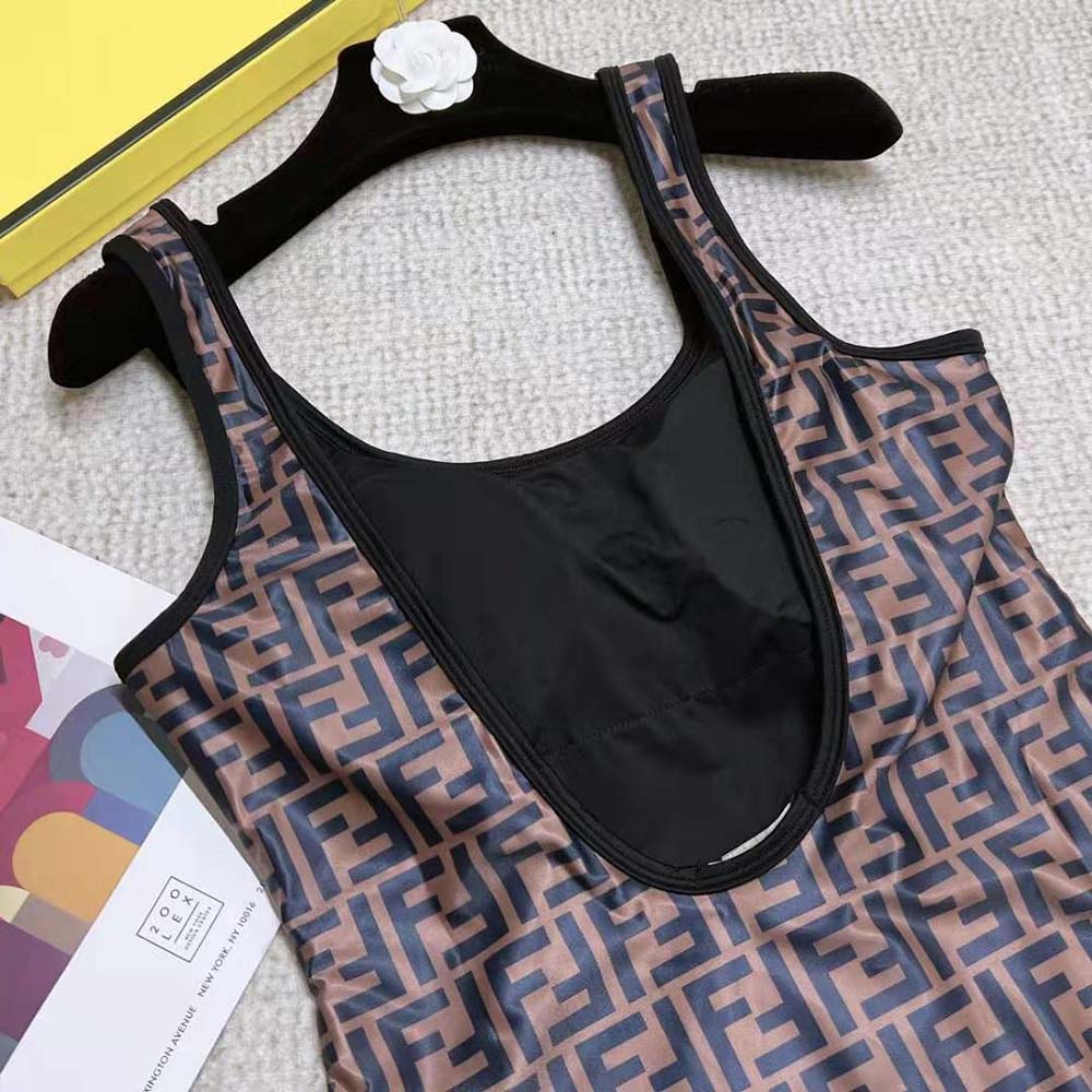 Fendi Women Brown Lycra® Swimsuit-Brown - image 6