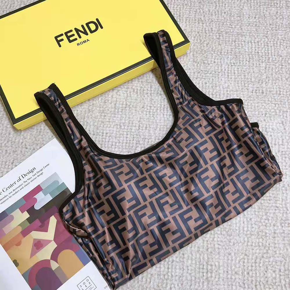 Fendi Women Brown Lycra® Swimsuit-Brown - image 5
