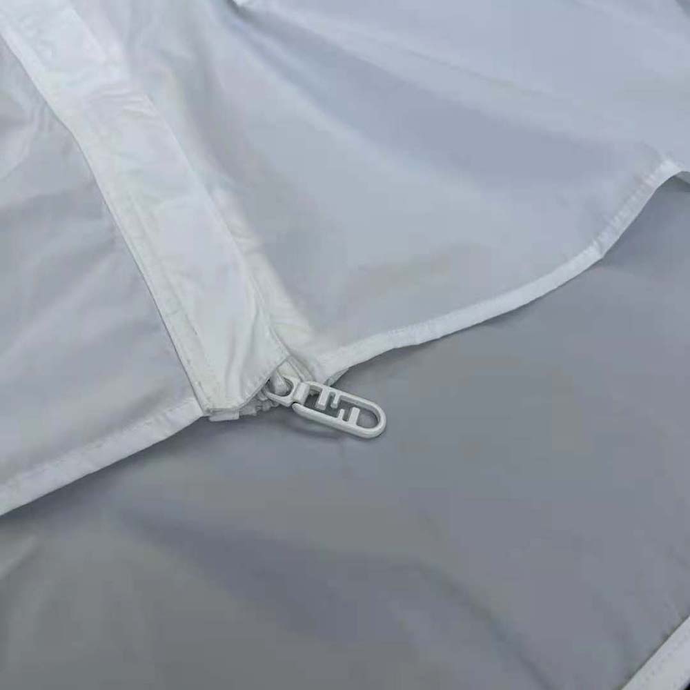 Fendi Women High Collar Shirt White Cotton Dress - image 9