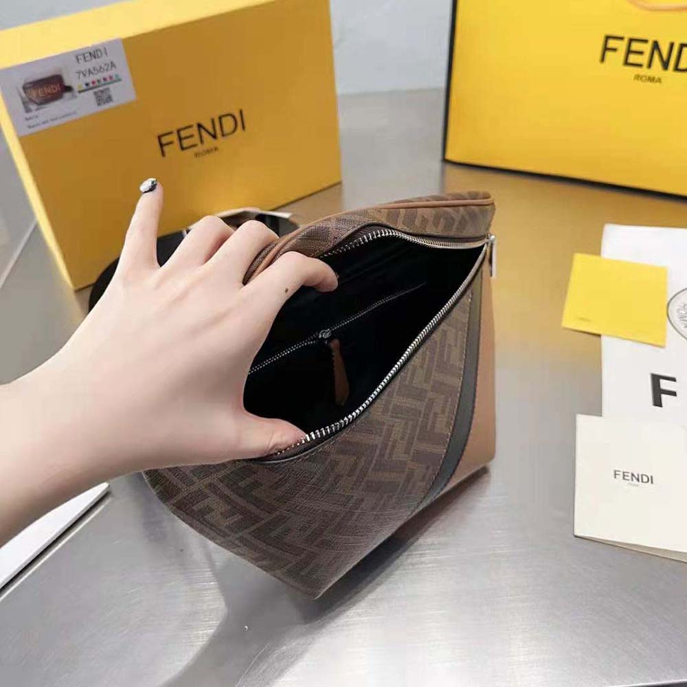 Fendi Men Multicolor Leather Belt Bag - image 9