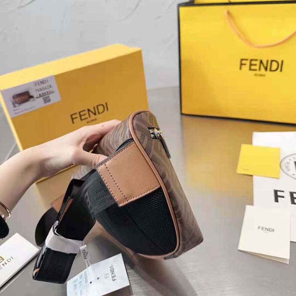 Fendi Men Multicolor Leather Belt Bag - image 7
