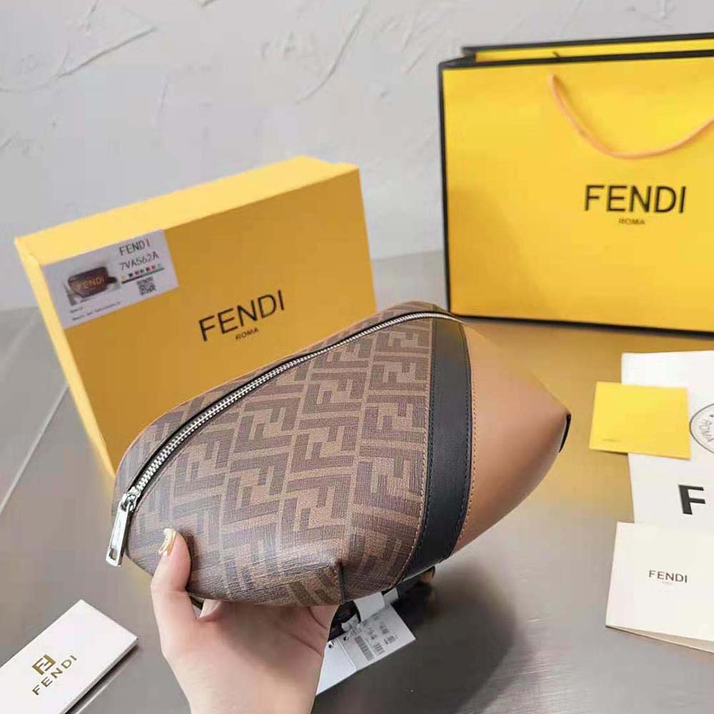 Fendi Men Multicolor Leather Belt Bag - image 4