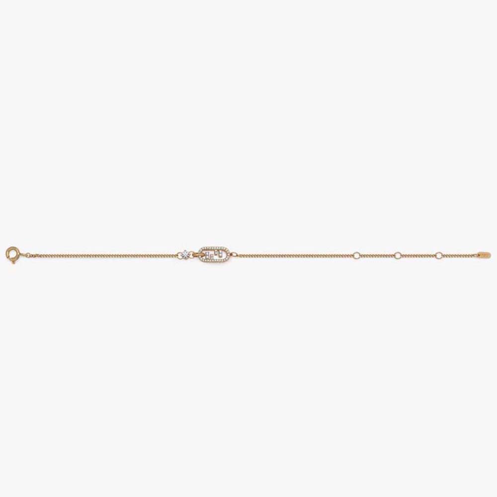Close-up of Fendi Women O’Lock Bracelet Gold-Colored clasp detail