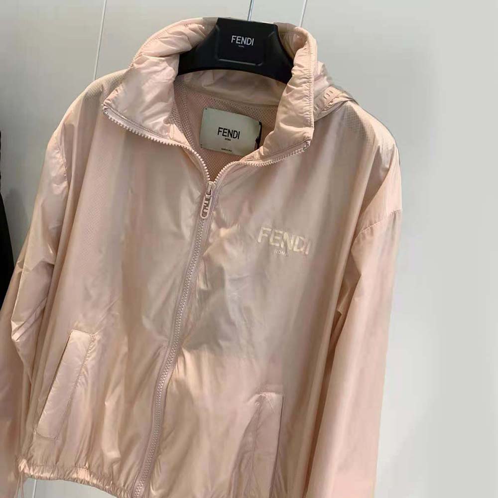 Fendi Women Pink Nylon Windbreaker-Pink - image 4
