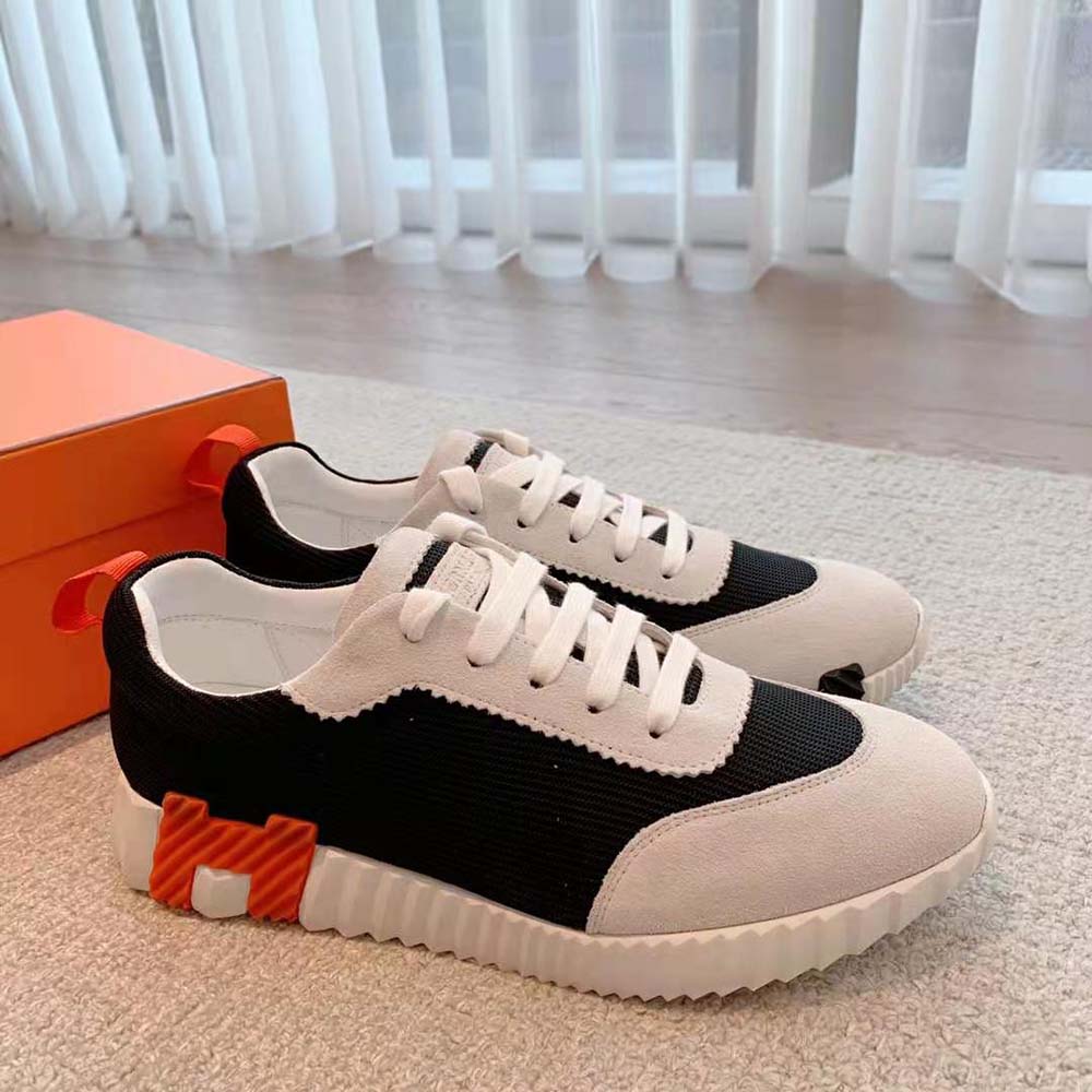 Hermes Women Bouncing Sneaker in Air Mesh and Suede Goatskin - image 4