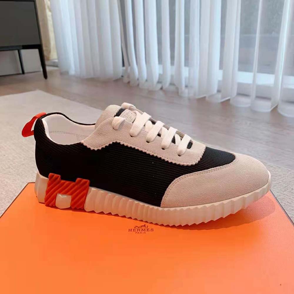 Hermes Women Bouncing Sneaker in Air Mesh and Suede Goatskin - image 6