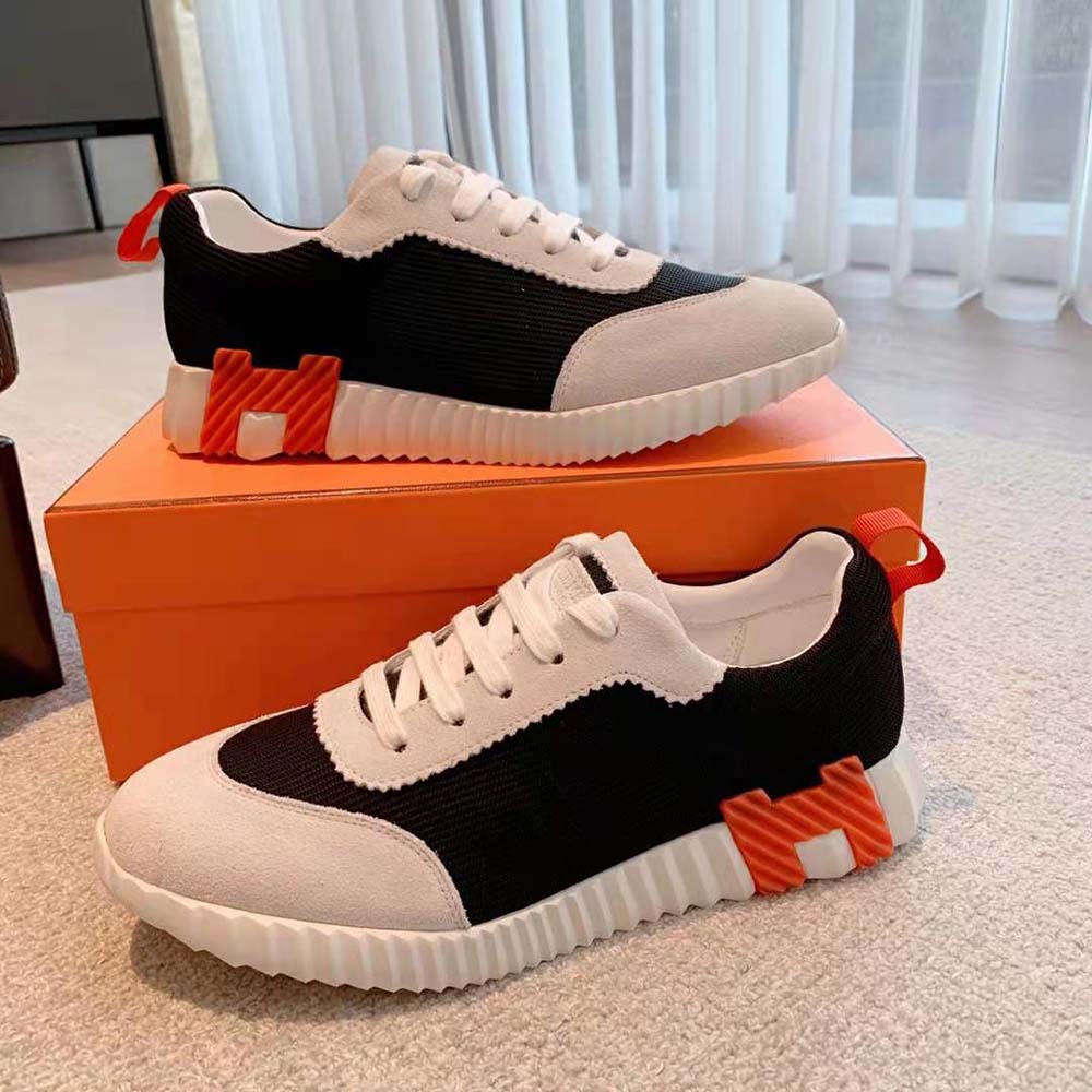 Hermes Women Bouncing Sneaker in Air Mesh and Suede Goatskin - image 5