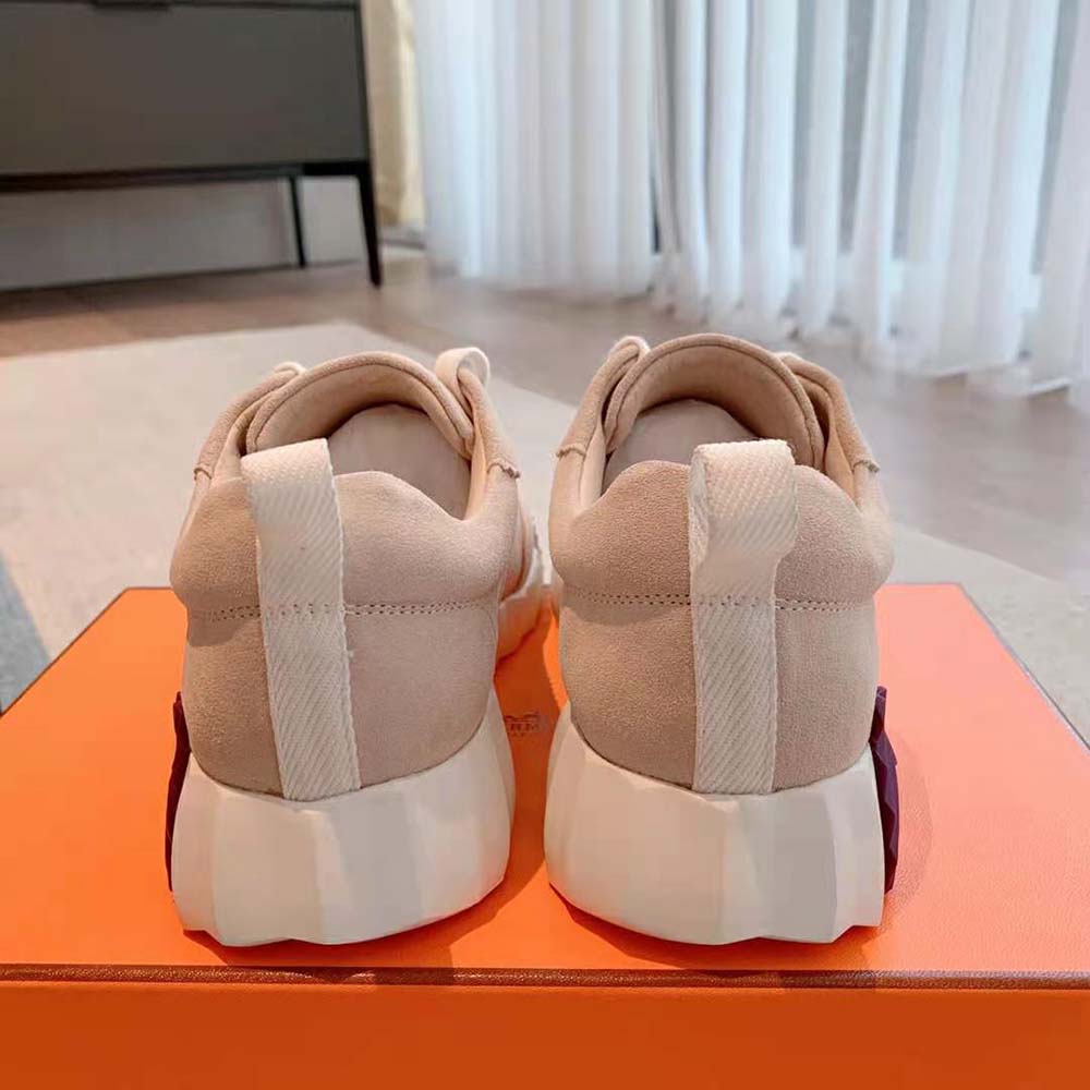 Hermes Women Bouncing Sneaker in Suede Goatskin-Sandy - image 9