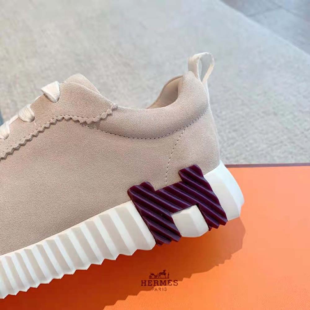 Hermes Women Bouncing Sneaker in Suede Goatskin-Sandy - image 8