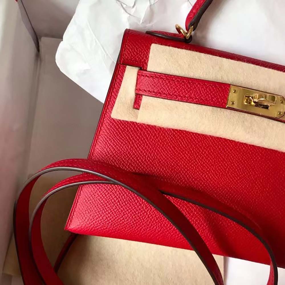 Hermes Women Kelly Bag 20 in Epsom Leather-Red - image 4