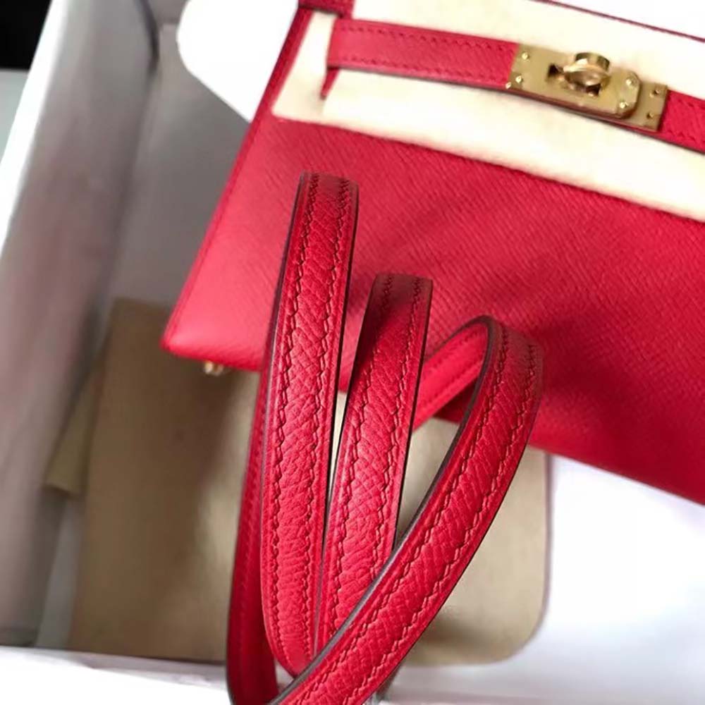 Hermes Women Kelly Bag 20 in Epsom Leather-Red - image 5