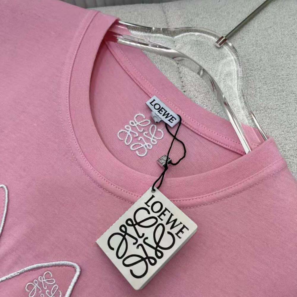 Loewe Women Bunny T-shirt in Cotton-Pink - image 10