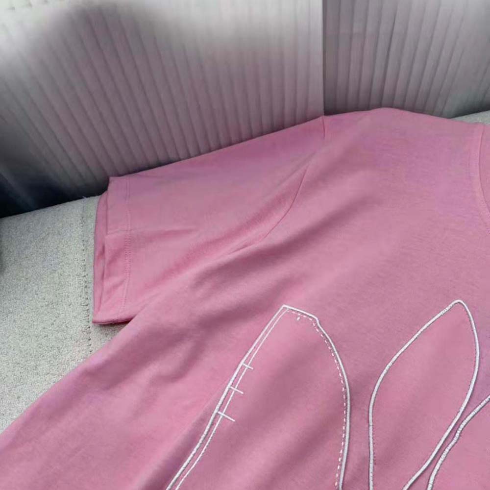 Loewe Women Bunny T-shirt in Cotton-Pink - image 8