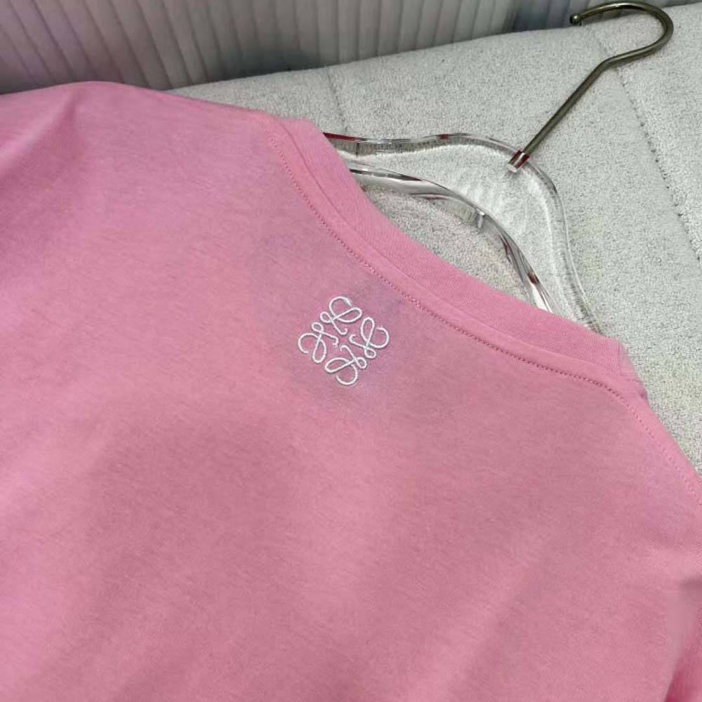 Loewe Women Bunny T-shirt in Cotton-Pink - image 6