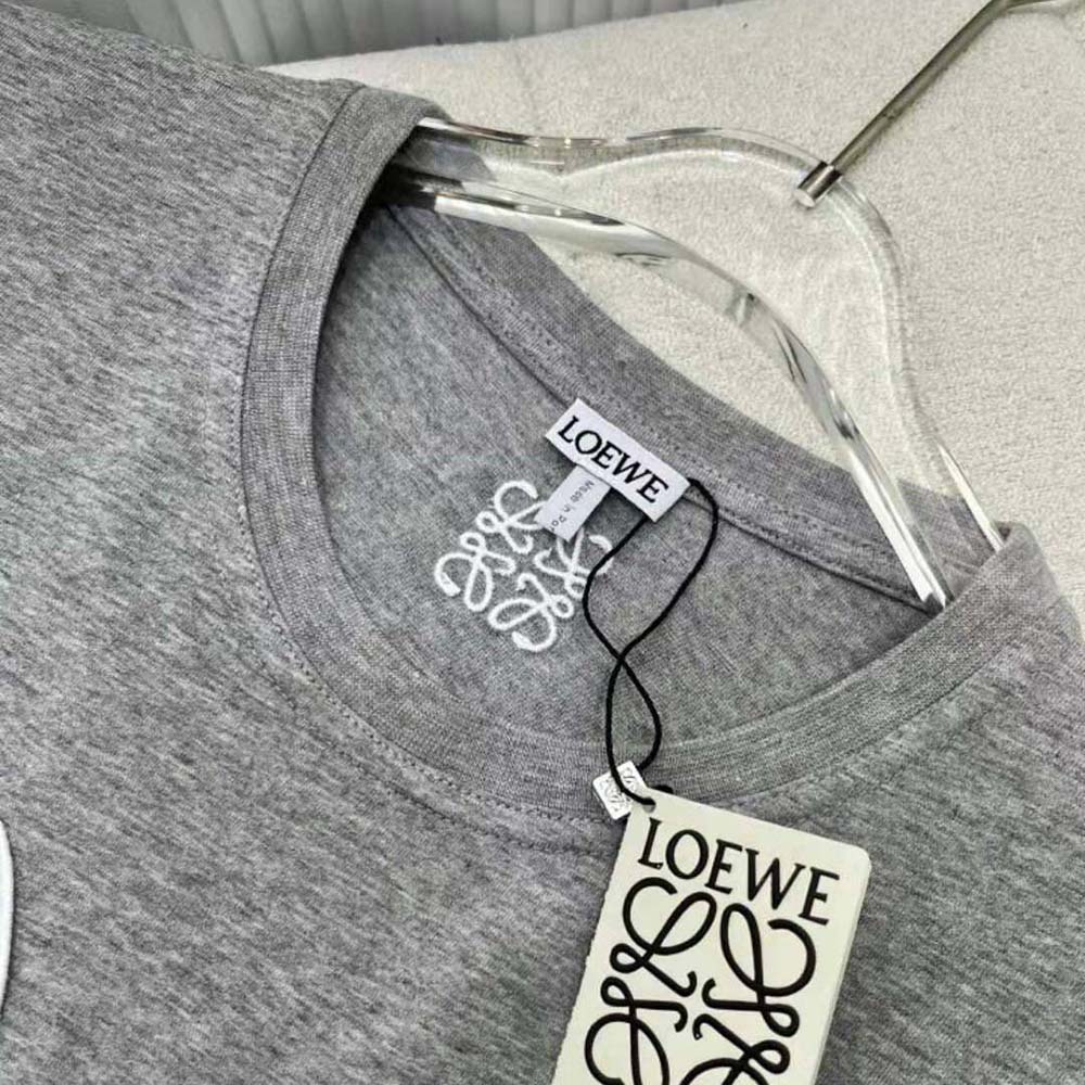 Loewe Women Bunny T-shirt in Cotton-Silver - image 6