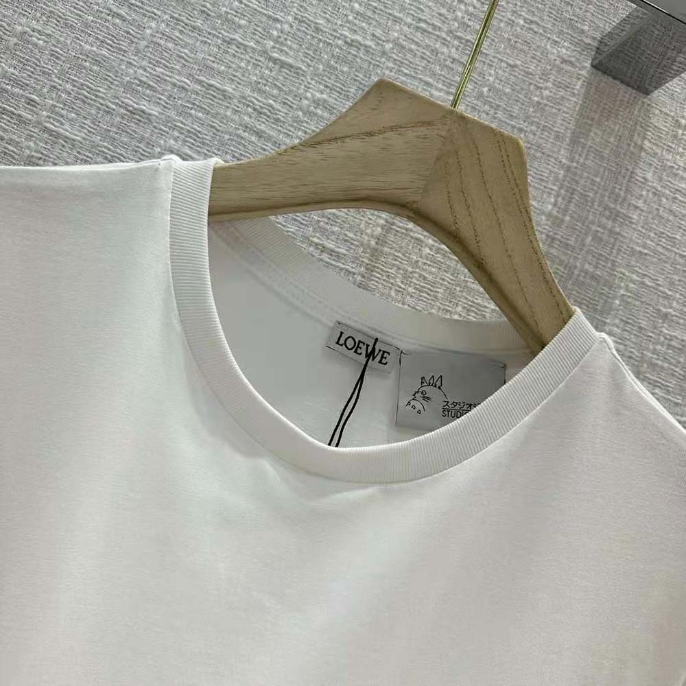 Loewe Women Heen Anagram T-shirt in Cotton-White - image 6