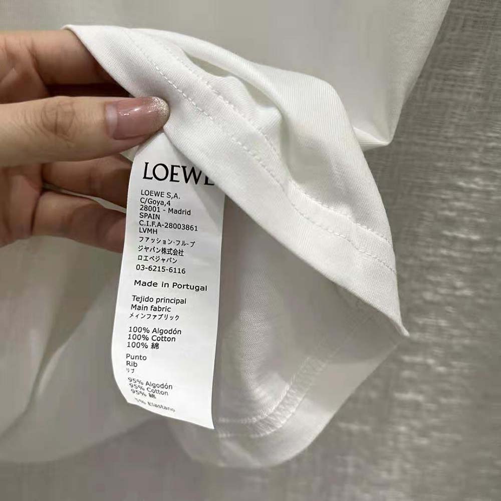 Loewe Women Heen Anagram T-shirt in Cotton-White - image 10