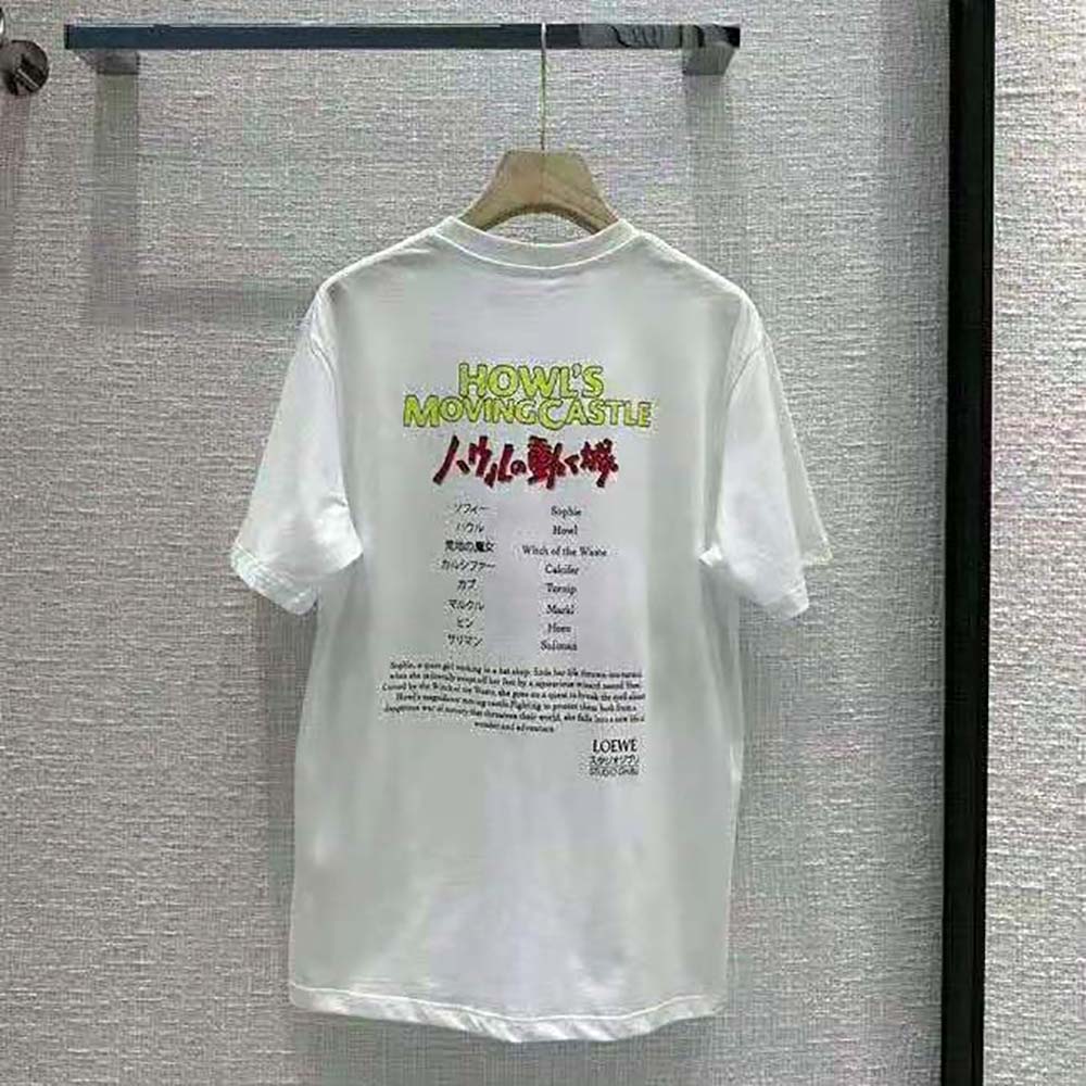 Side view showing relaxed fit of Loewe Women Heen Markl and Turnip Head T-shirt