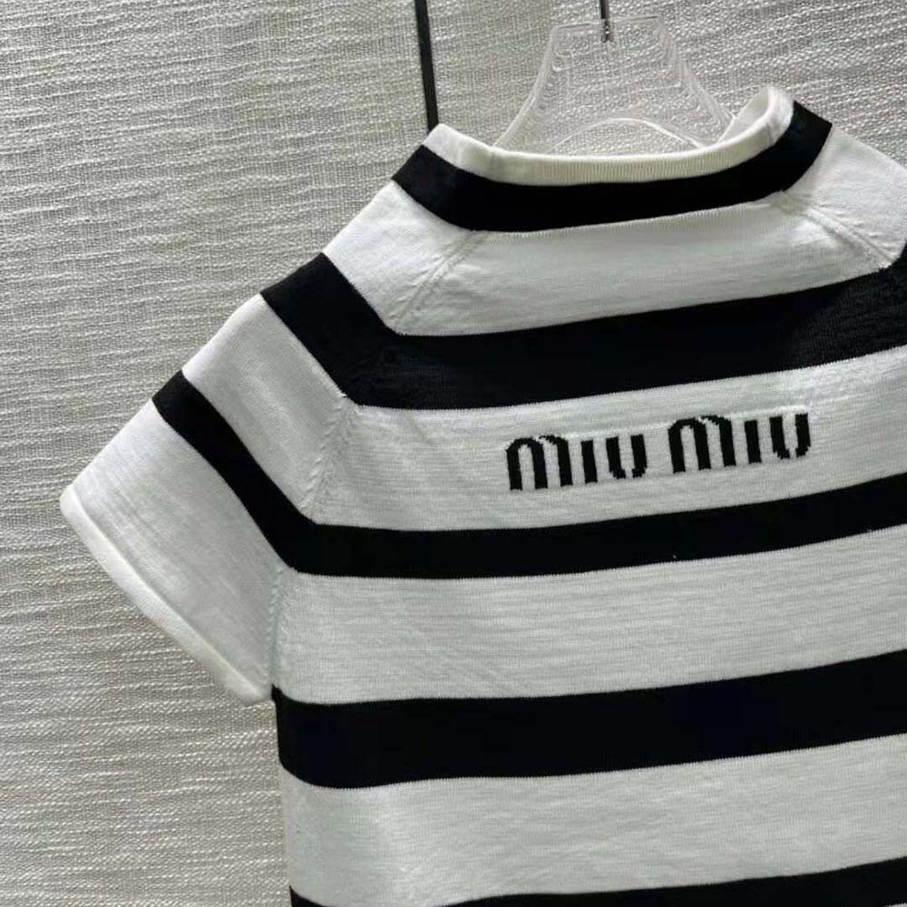 Miu Miu Women Cashmere and Silk Turtleneck Sweater-White - image 5
