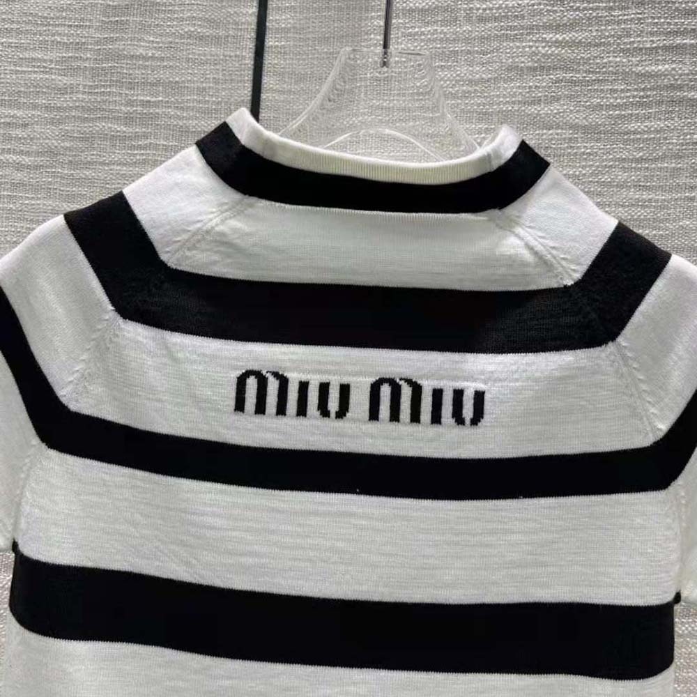 Miu Miu Women Cashmere and Silk Turtleneck Sweater-White - image 4