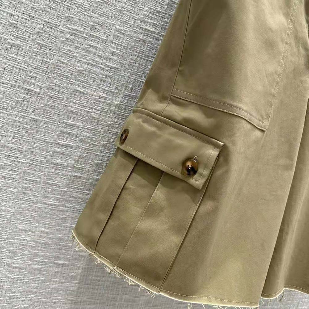 Miu Miu Women Chino Bermudas with Embroidered Logo on the Back - image 8