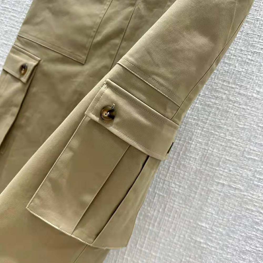 Miu Miu Women Chino Midi Skirt with Embroidered Logo - image 9