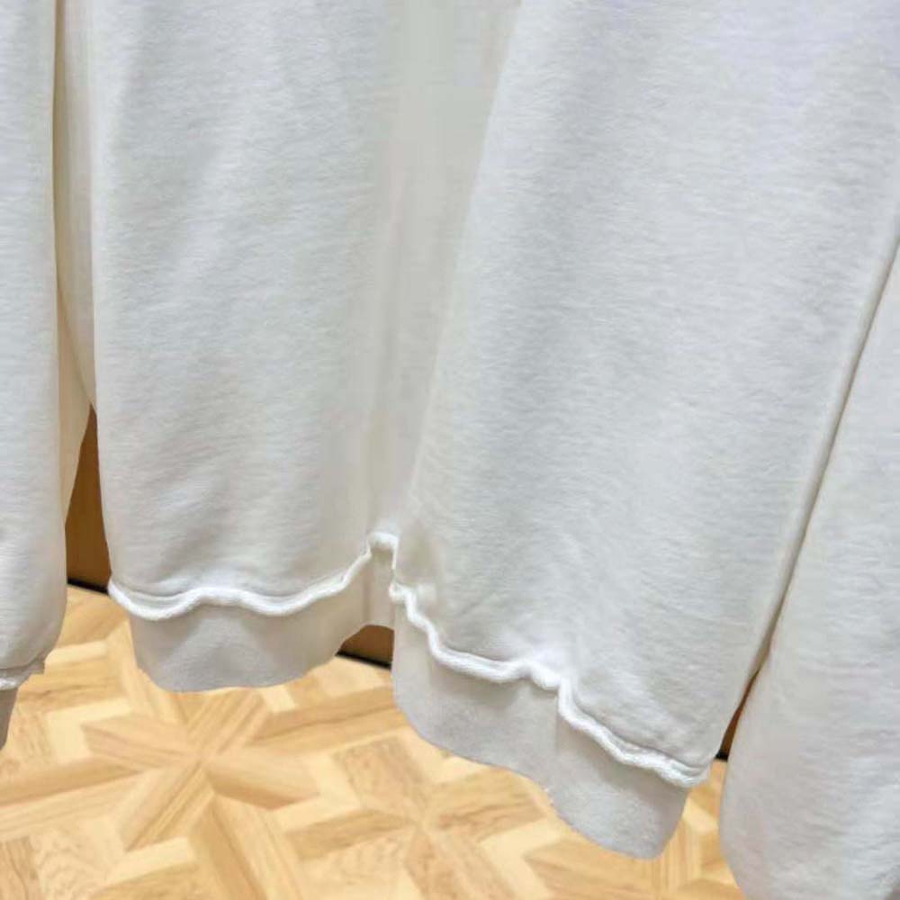 Miu Miu Women Cotton Polo Sweatshirt with Embroidered Logo-White - image 7
