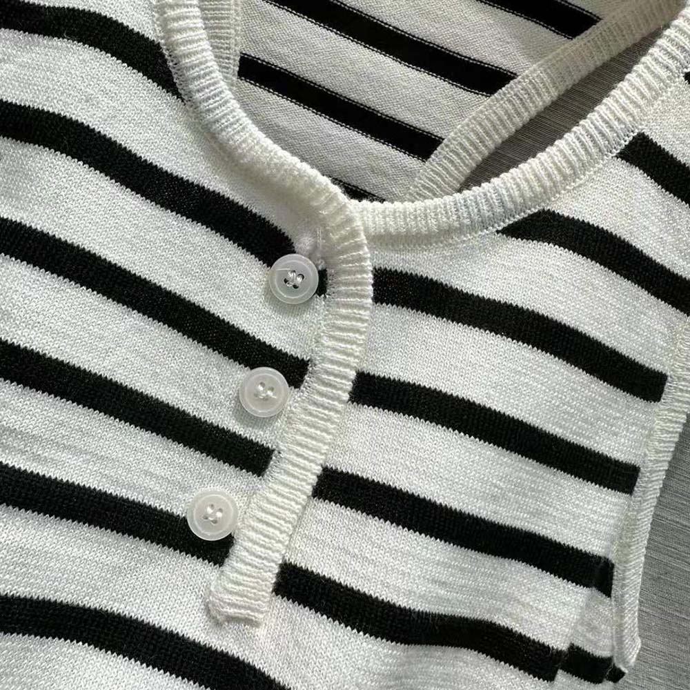 Miu Miu Women Cotton Top with Intarsia Logo-White - image 7